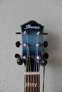 Toute nouvelle guitare acoustique/électrique à cordes d'acier Ibanez AEWC400 avec découpe en bleu