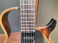 YAMAHA SLG200N TBL Guitare électro-acoustique silencieuse à cordes en nylon modèle avec étui de transport